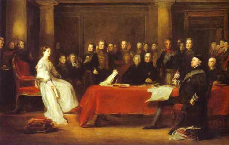 Victoria holding a Privy Council meeting, Sir David Wilkie